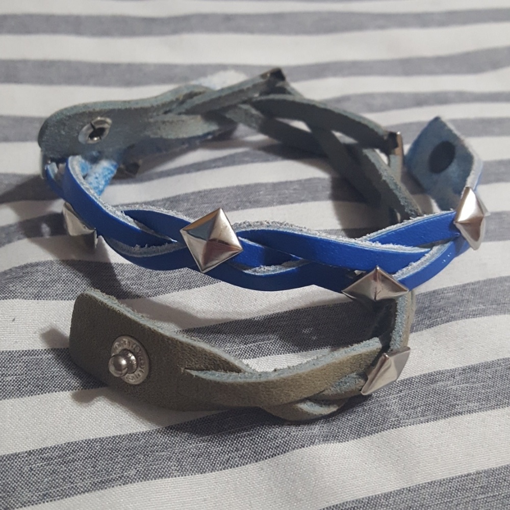 ๐2 leather braided stack bracelets - Picture 4 of 4